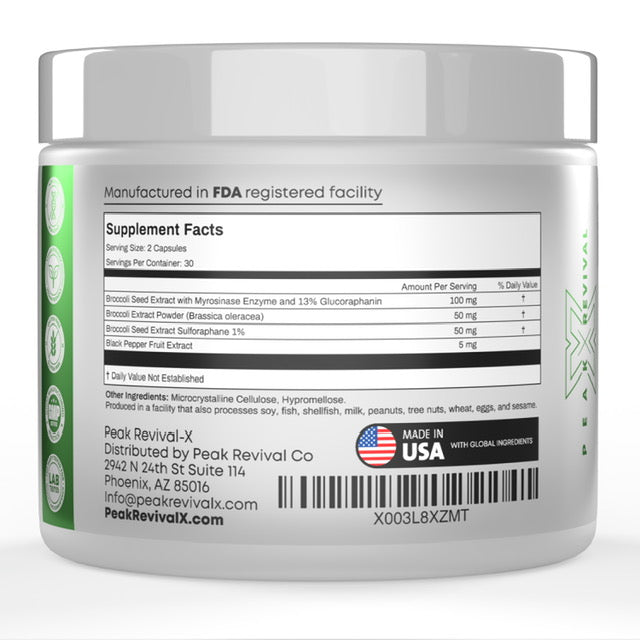 Sulforaphane+ Supplement 205mg w/ 50mg of Pure Sulforaphane Per Serving