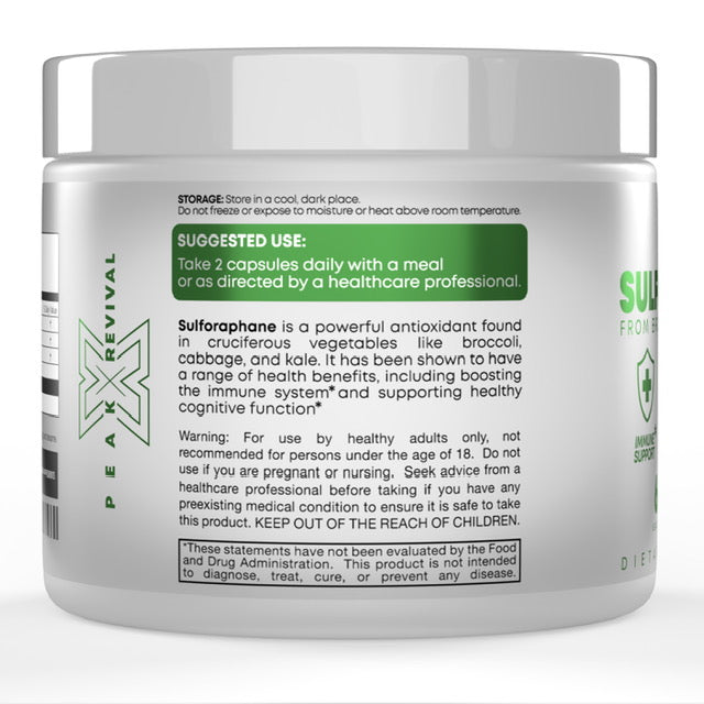 Sulforaphane+ Supplement 205mg w/ 50mg of Pure Sulforaphane Per Serving