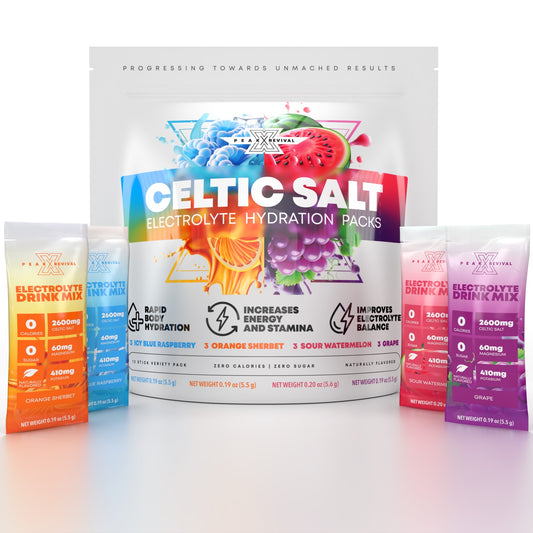 Celtic Sea Salt Electrolyte Hydration Packs (12 Stick Variety Pack)