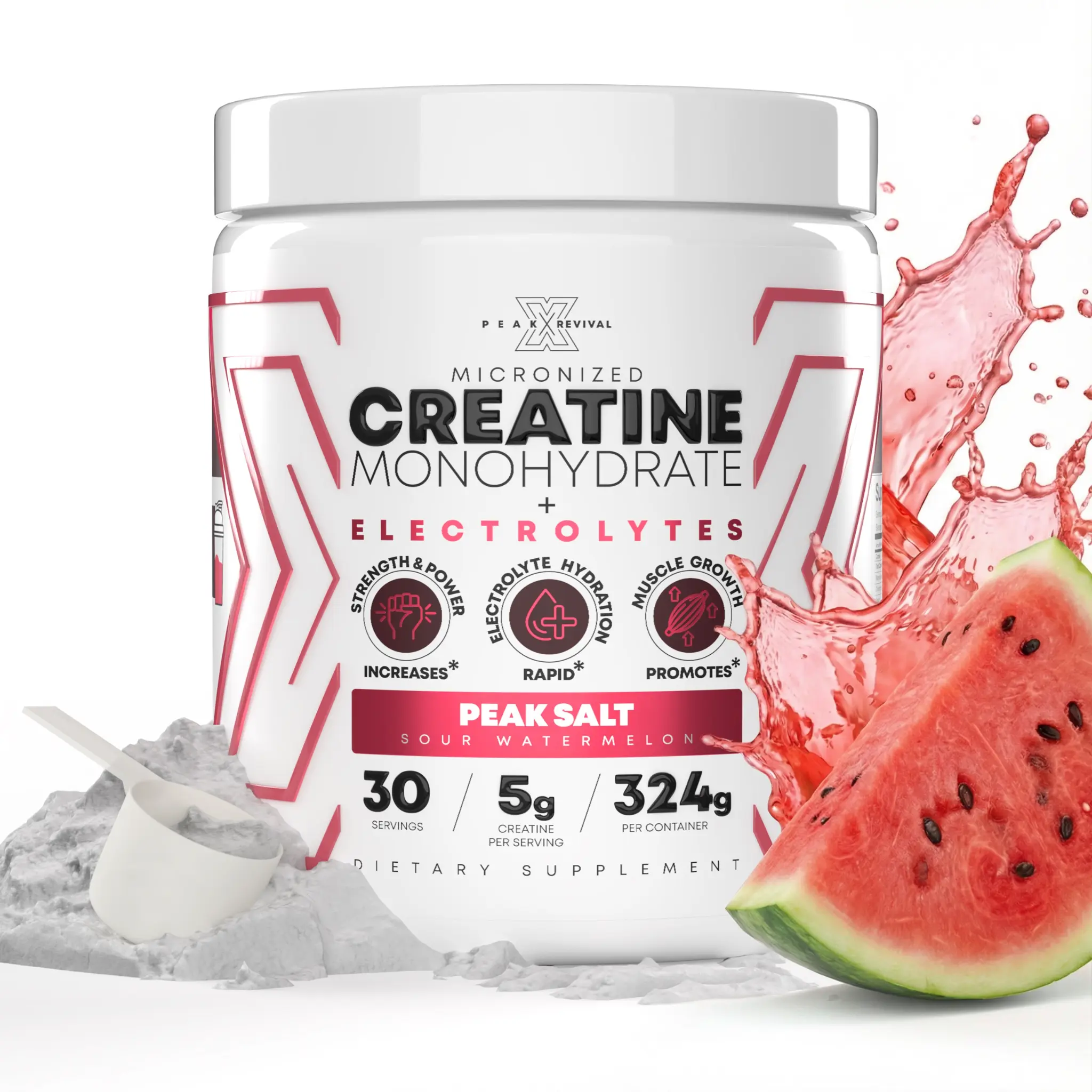 Micronized Creatine Monohydrate + Peak Salt™ Electrolyte Powder