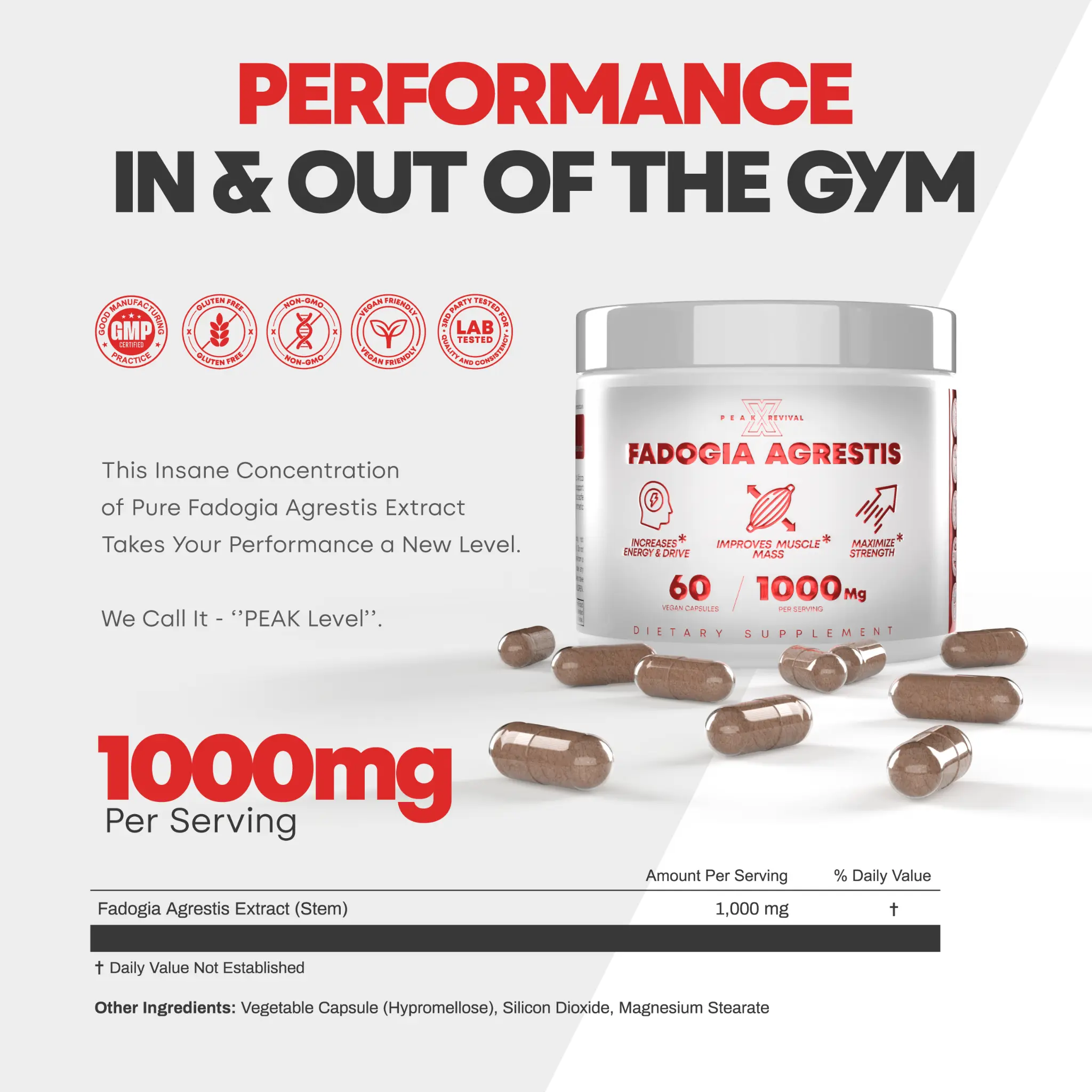 Performance In & Out Of The Gym - 1000mg Per Serving