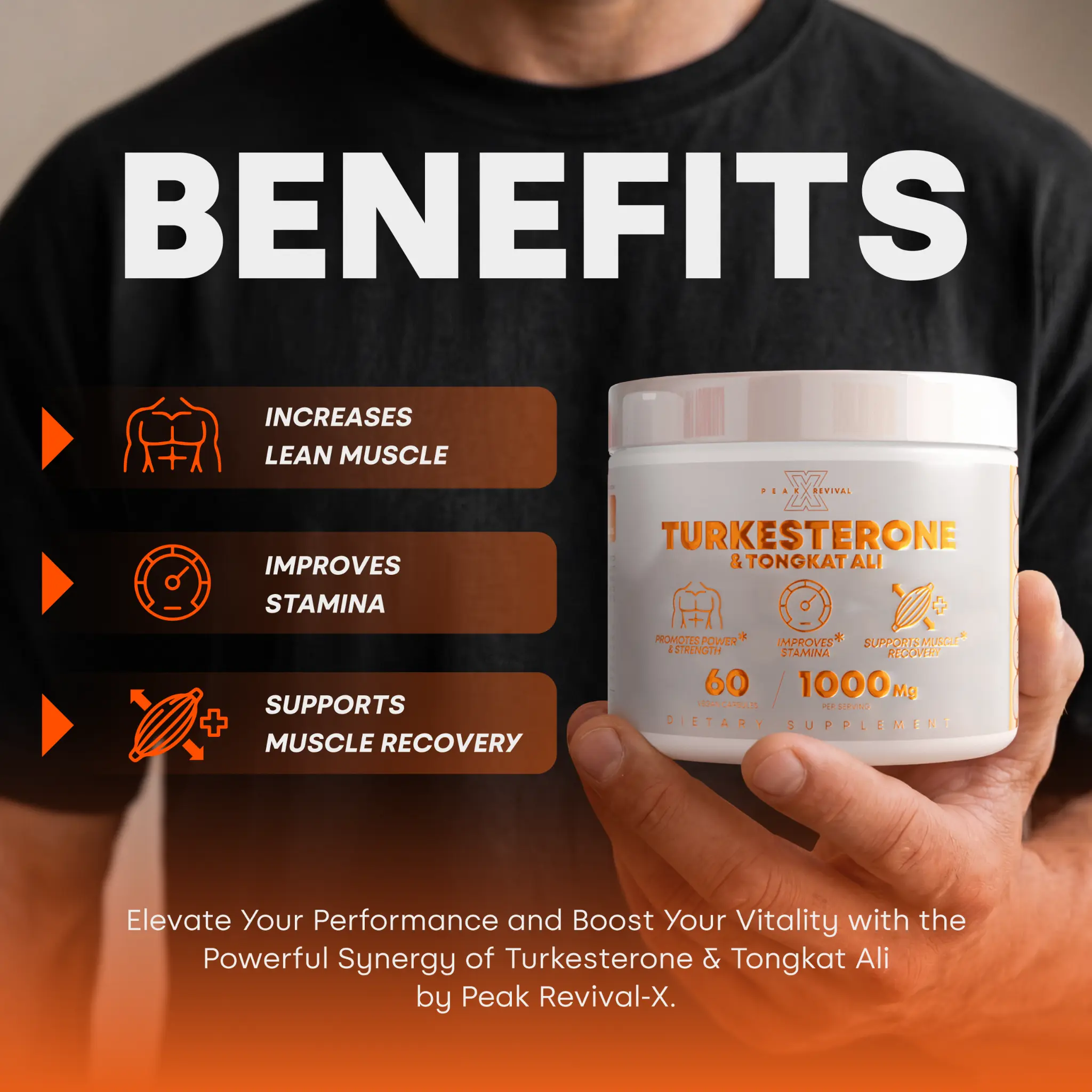 Benefits - Increases Lean Muscle, Improves Stamina, Supports Muscle Recovery